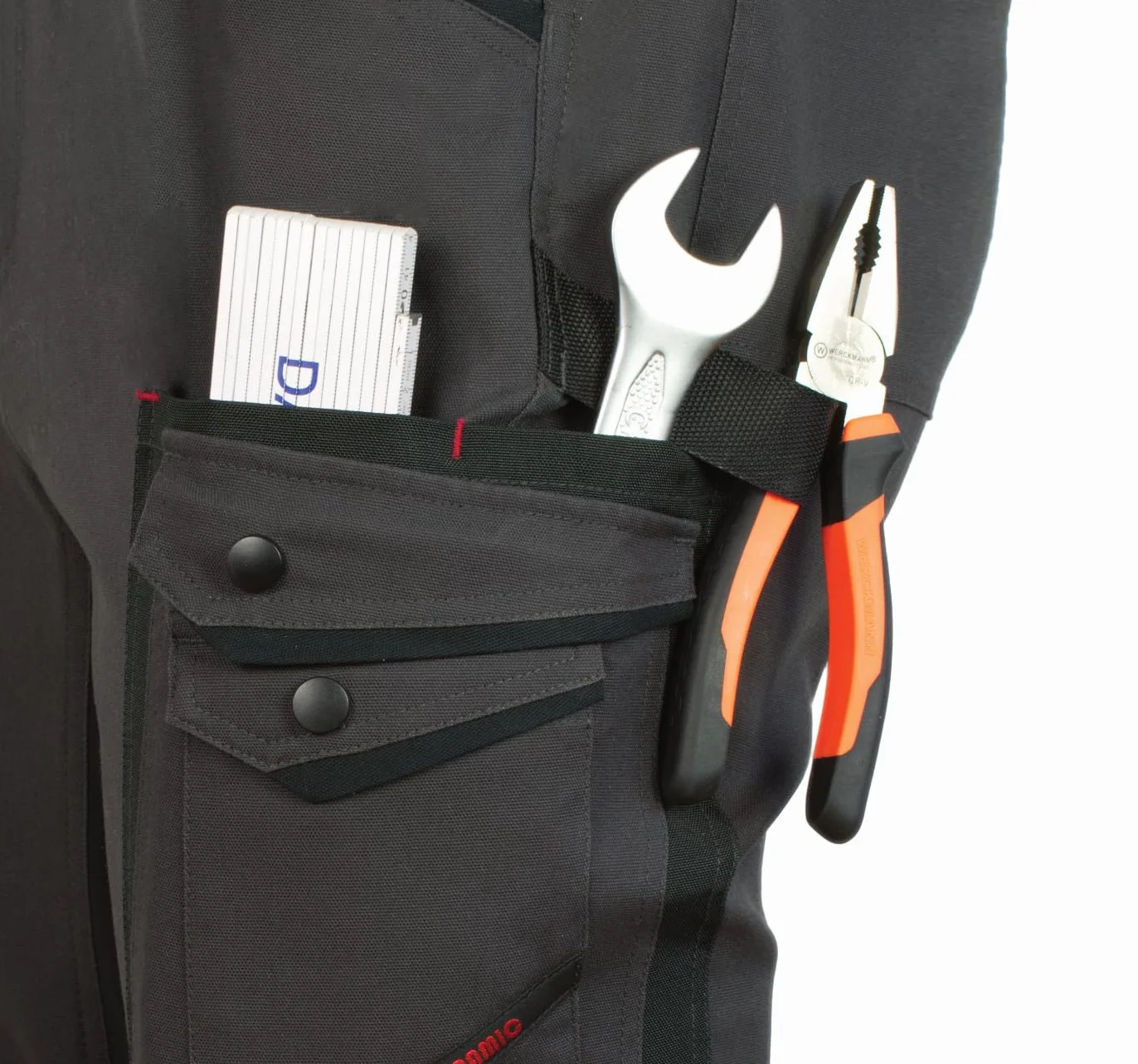 ART.MAS Pantaloni da lavoro professionali Professional4DYNAMIC – Pantaloni al ginocchio con 4 direzioni, rinforzi Oxford, molte tasche