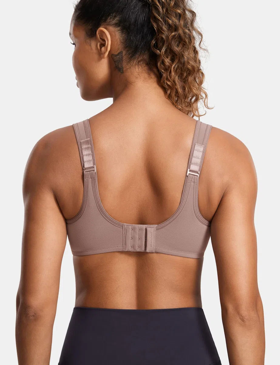 SYROKAN Donna Reggiseno Sportivo con Ferretto Modellato per Seni Generosi