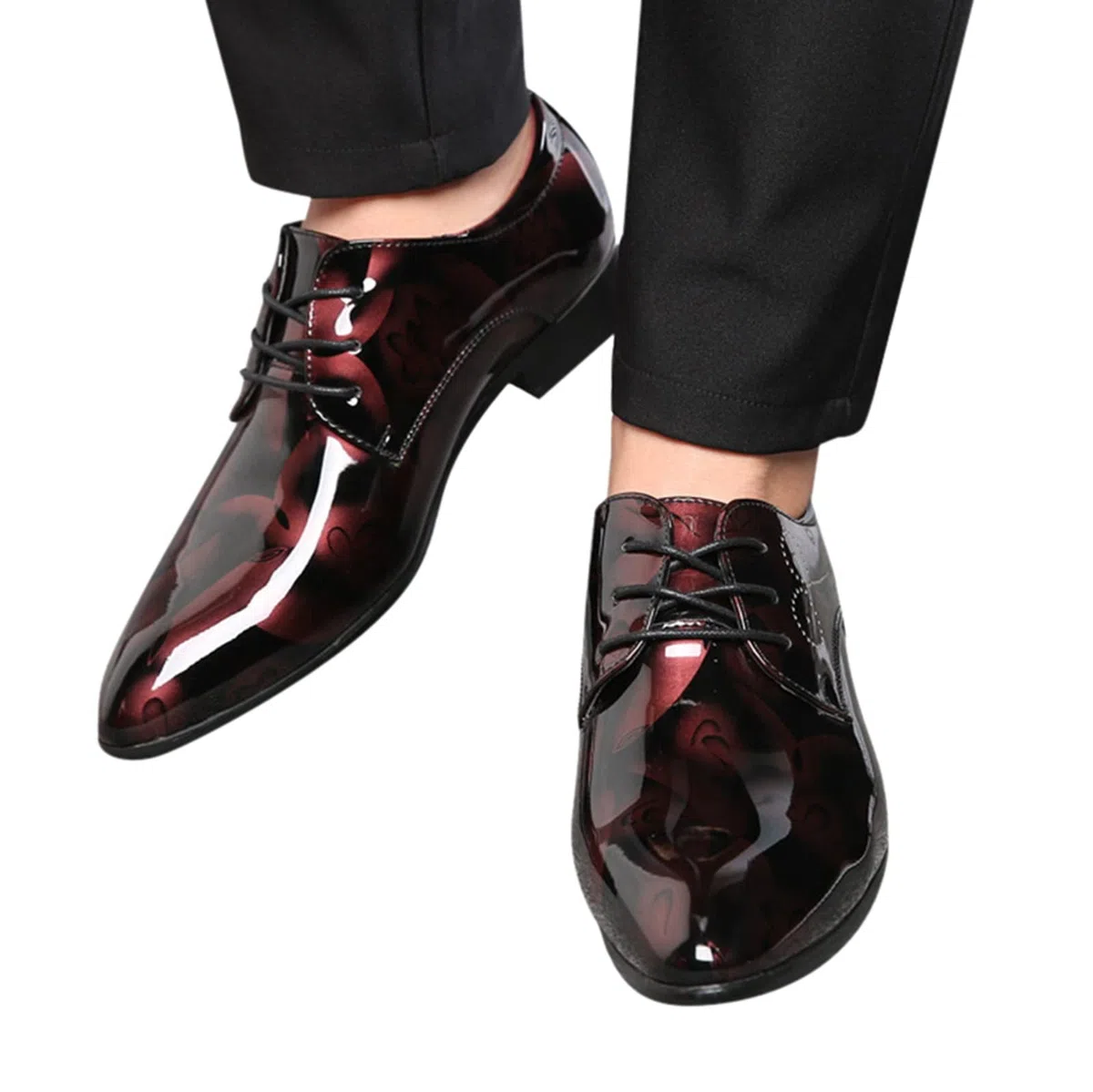 Scarpe Oxford da uomo, in pelle, con lacci, da sposa, da lavoro, da ufficio, 39-48