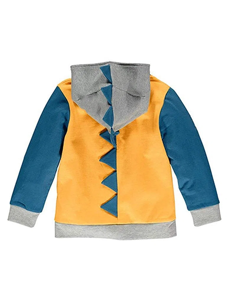 TEDD Felpe con Cappuccio per Ragazzi Dinosauro Coccodrillo 100% Cotone Zip Cerniera Felpa Copricapo Giacca Bambini 1-12 Anni