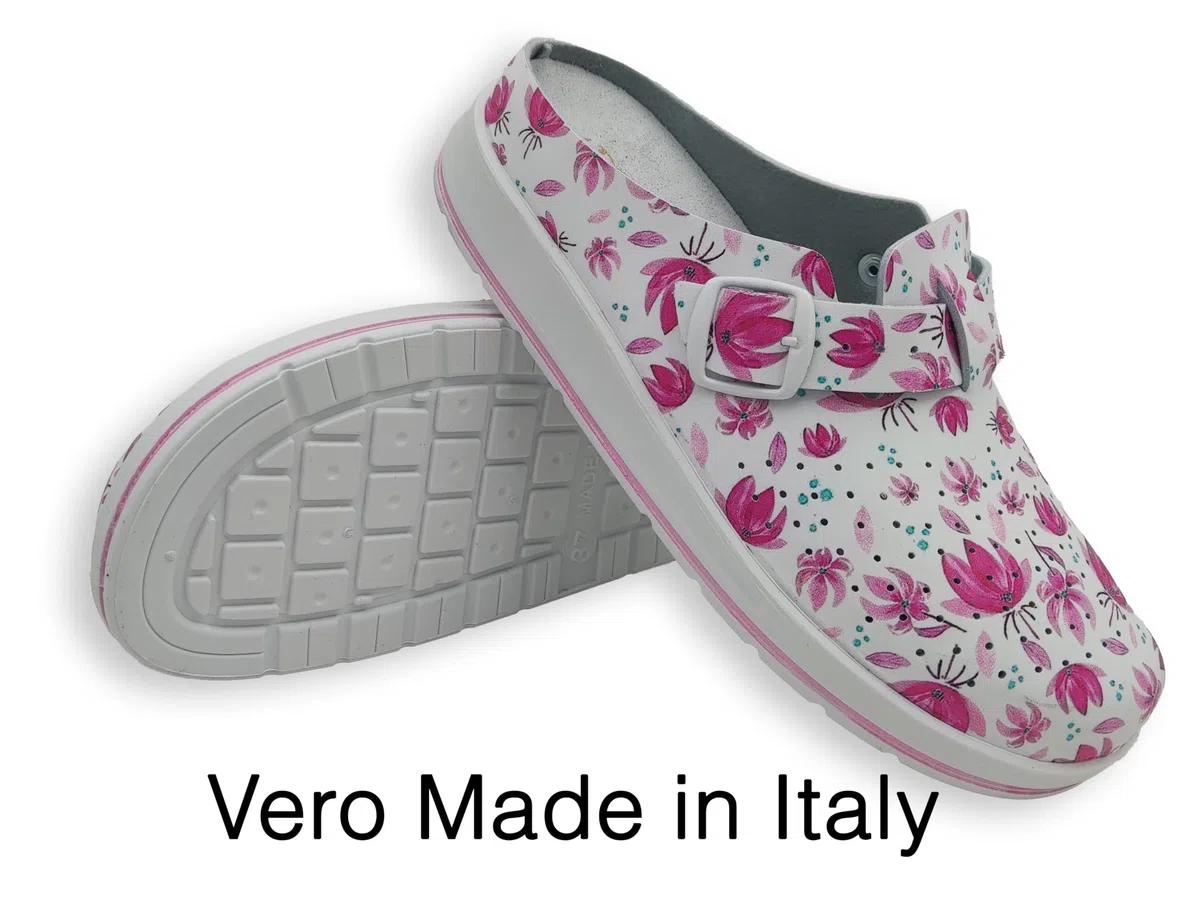 Zoccoli Donna da Casa e Lavoro, Ciabatte Sanitarie Chiuse e Comode, Pantofole Riposanti con Plantare Estraibile