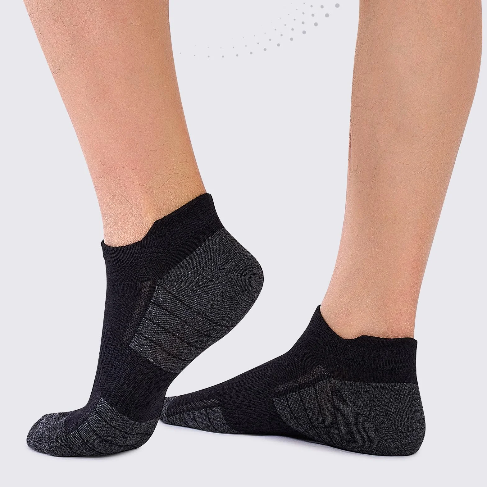 10/20 Paia Calzini Corti Uomo Donna - Calze Corte Traspiranti - Cotone Sportivi Unisex, Nero Bianco Grigio