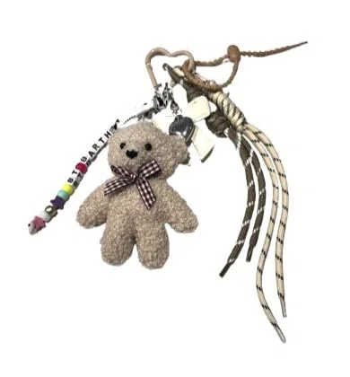 Saint Barth Funny Charm Soft Teddy Bow, Beige