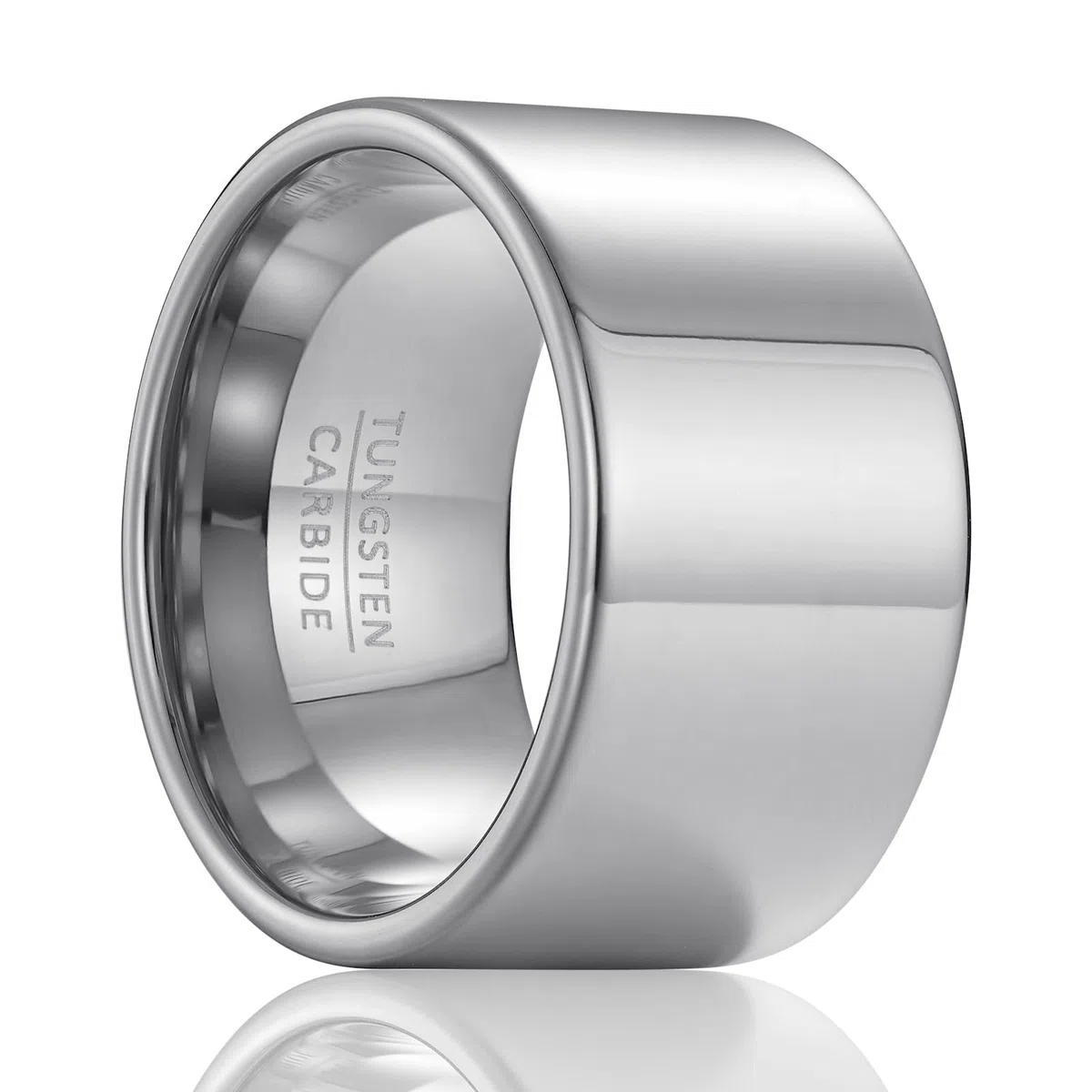 Anello da Pollice Uomo, Fascia in Tungsteno Pesante Larghezza 14mm, Gioiello Solido dallo Stile Dominante, Comfort Fit (Misura USA)