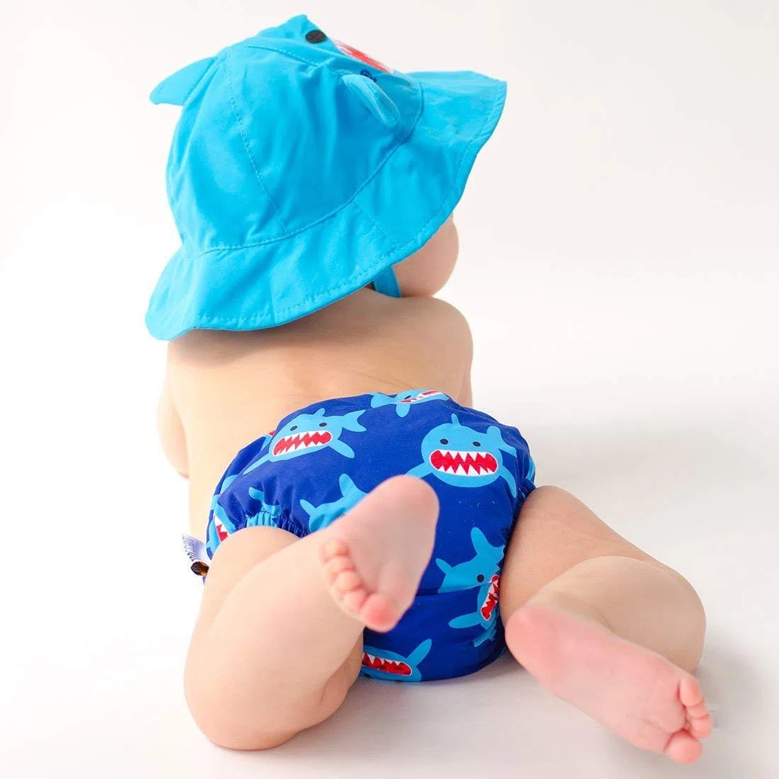 Zoocchini Costumino Contenitivo e Cappellino - Lavabile, Impermeabile, Protezione UPF 50+, 3-6 mesi