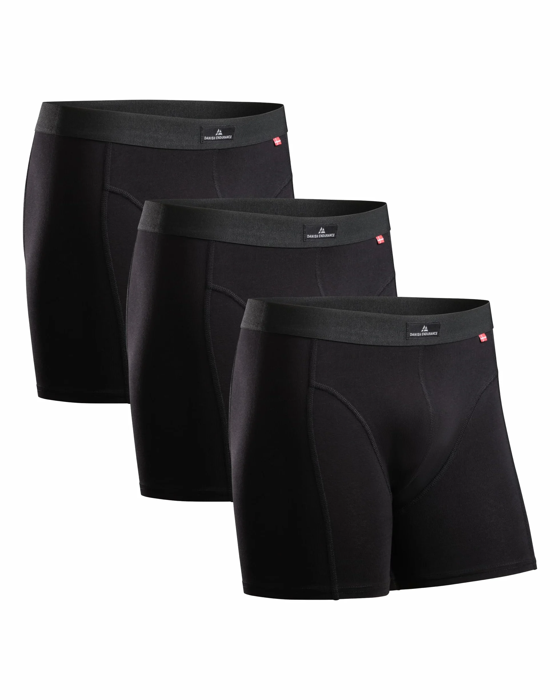 Danish Endurance Boxer da Uomo in Cotone Premium, Elastico, Biancheria Intima Comoda, 3 Confezioni