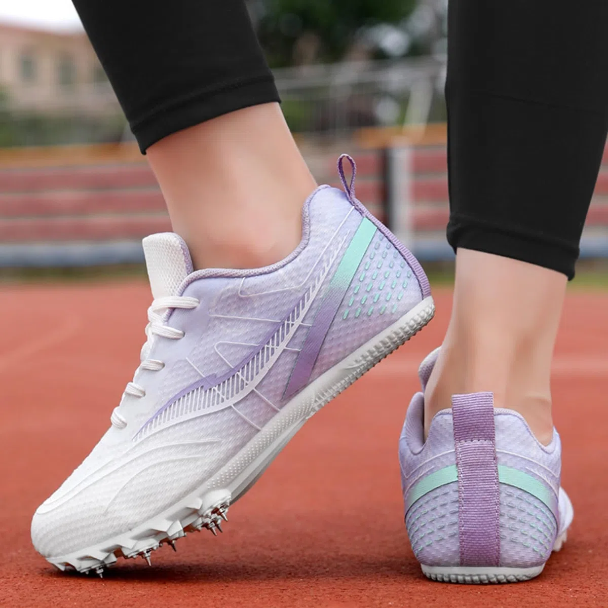Scarpe da Atletica Leggero Donna 7 Chiodi Traspiranti Scarpe da Corsa Professionali da Competizione per Atletica Leggera