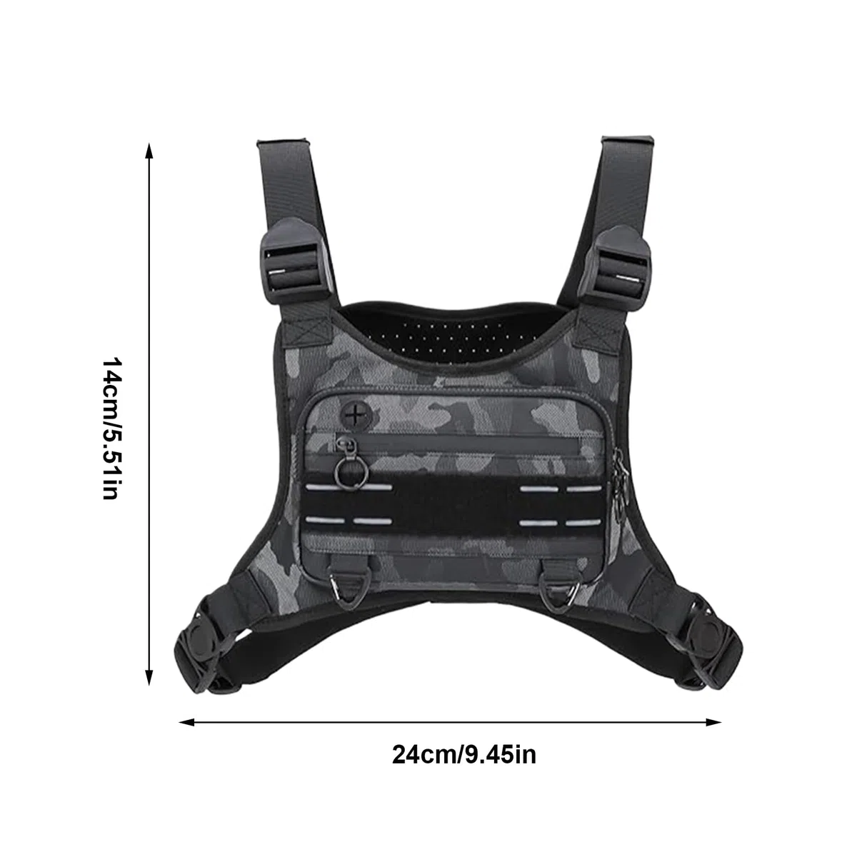 Generico da corsa per uomo - Borsa da corsa leggera da 14 cm*24 cm, sul petto, impermeabile regolabile per gilet | borsa pettorale per zaino in spalla, viaggi, escursionismo all'aper