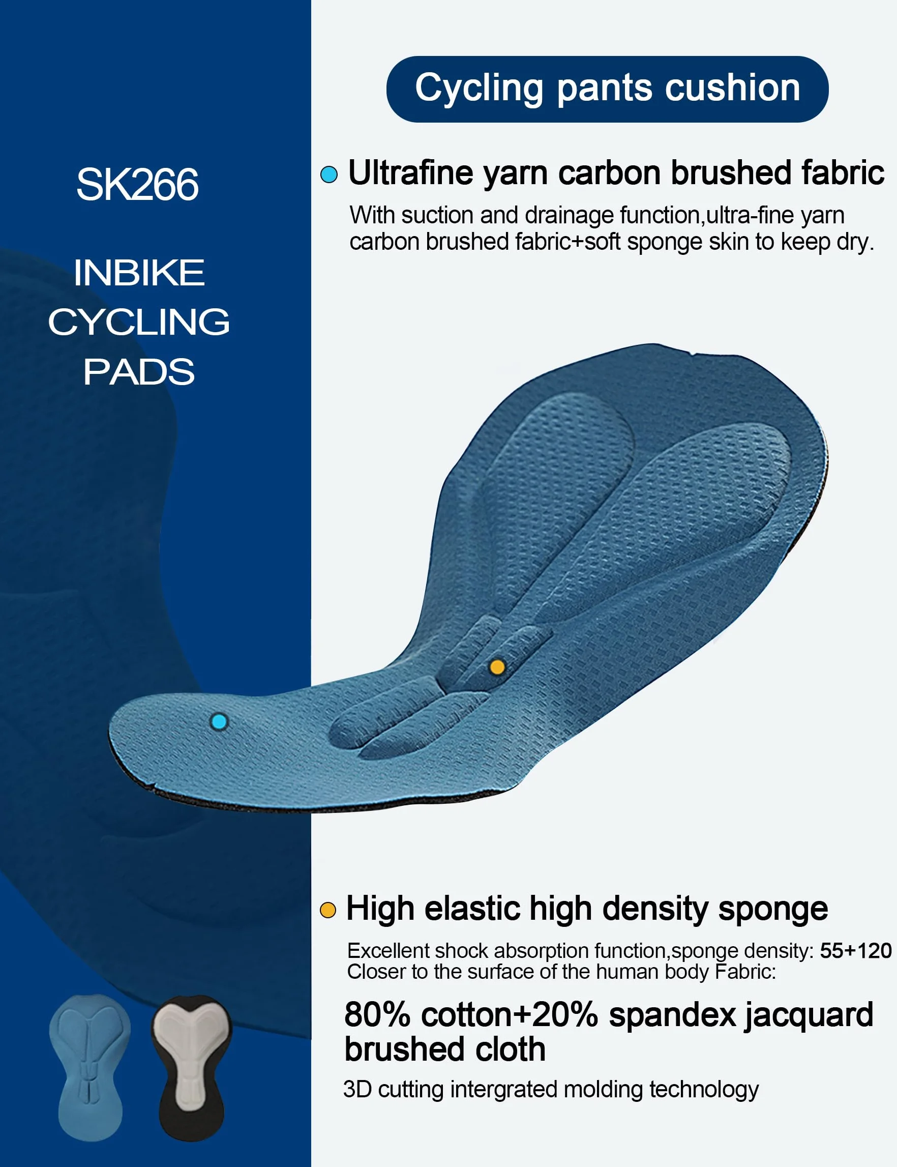 INBIKE Salopette Ciclismo Uomo Imbottite 3D Pantaloncini con Bretelle da Bici da Strada Pantaloncini MTB Asciugatura Rapida Pantaloncini Estivi Traspirante
