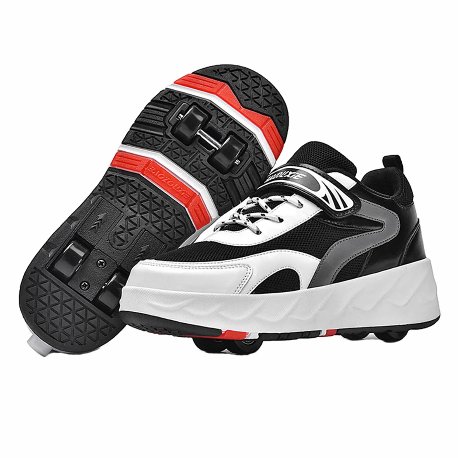 Mateju Scarpe con Rotelle Bambino Bambina Sportive Scarpe da Skateboard, Rotelle a Scomparsa Skateboard Sneakers Scarpe da Ginnastica da Pattini per Ragazzo e Ragazza 29-43 EU
