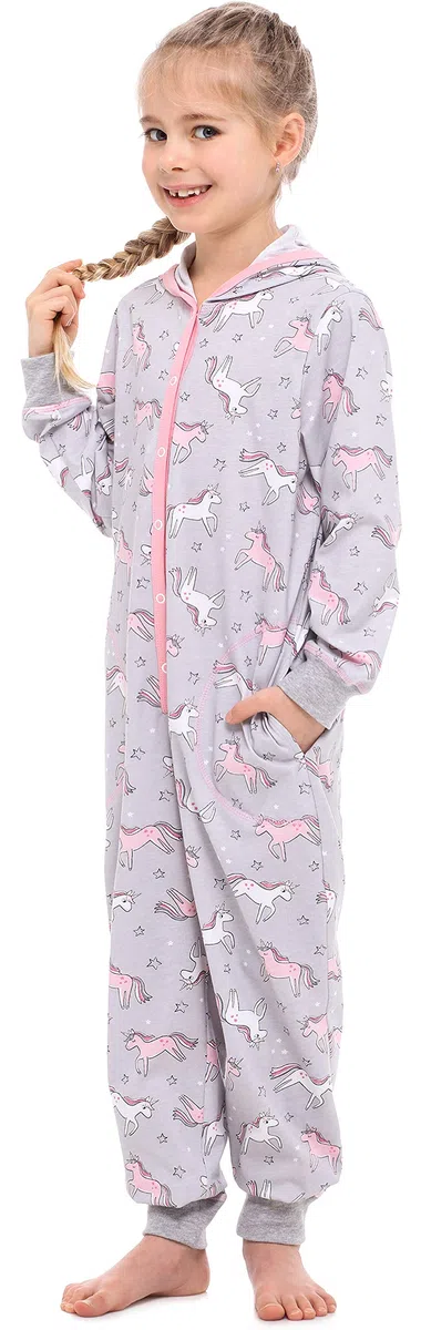 Merry Style Pigiama Intero con Cappuccio Bambina e Ragazza MS10-223