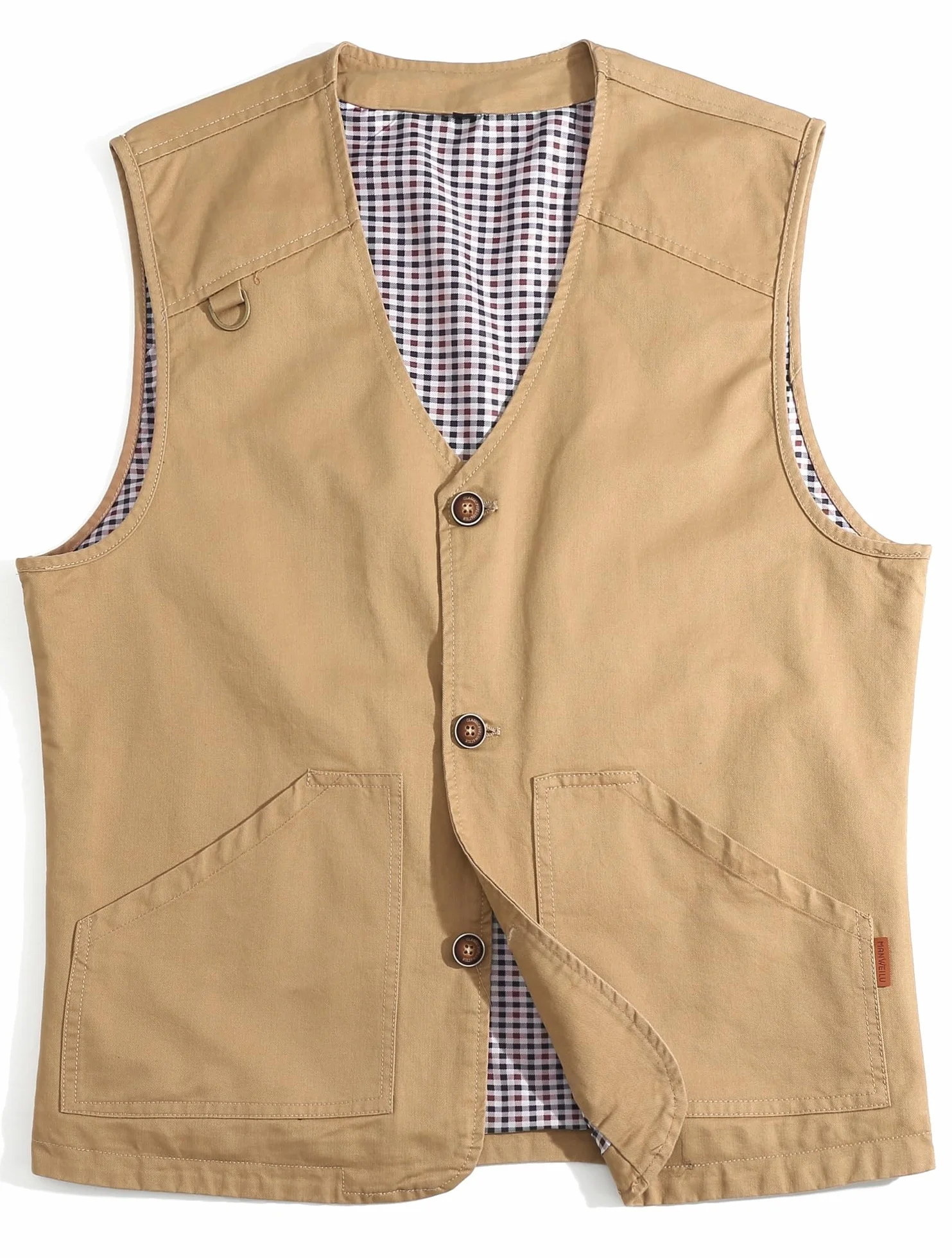 Gilet da All'aperto di cotone da Uomo Leggero Traspirante Multi-Tasche Panciotto Pesca Casual Gilet Caccia Fotografi Campeggio Senza Maniche