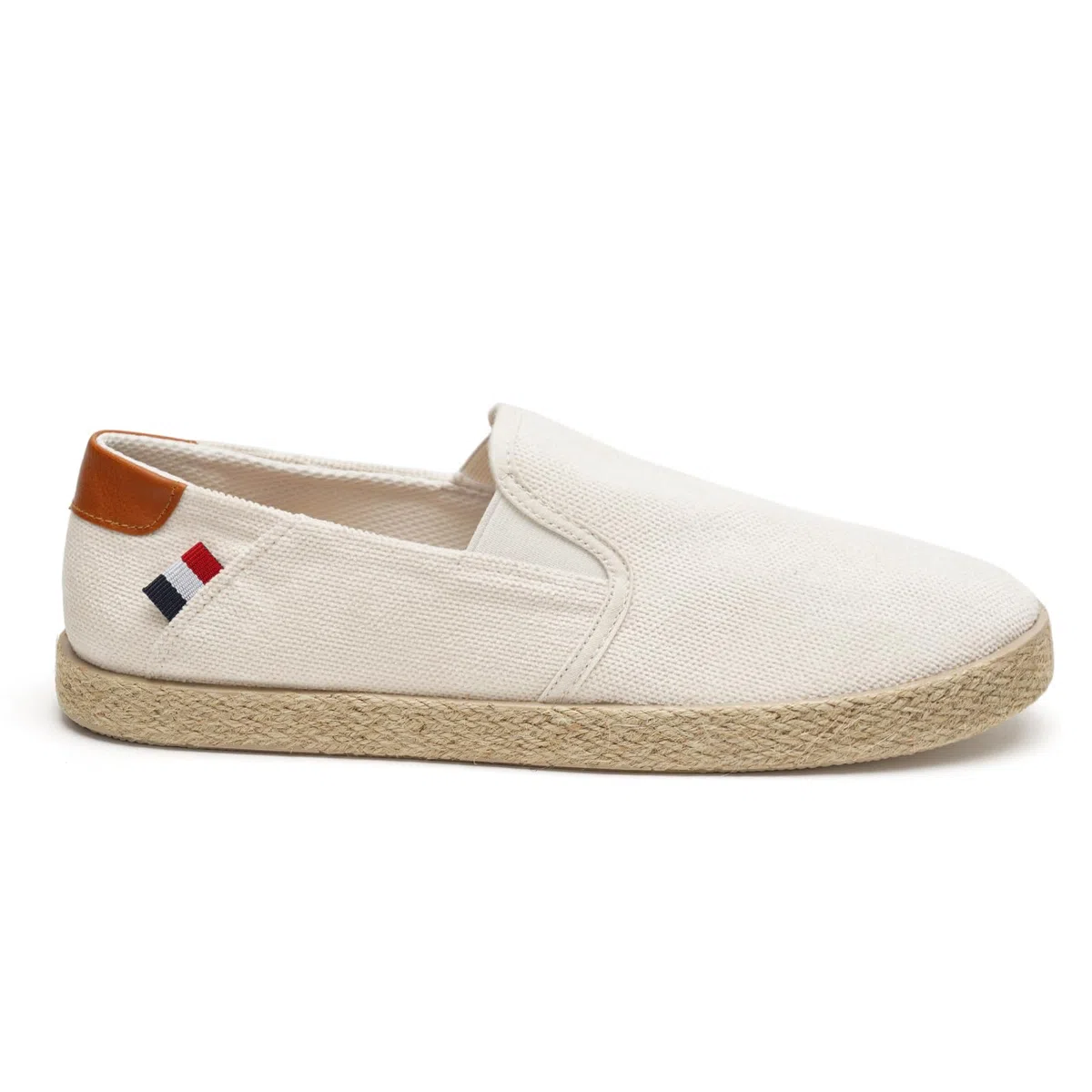 GLAMORA Espadrilles Slip on tela, vintage, look usato, effetto lino, estivo, traspirante, leggero, comodo, piatto, antiscivolo, suola flessibile
