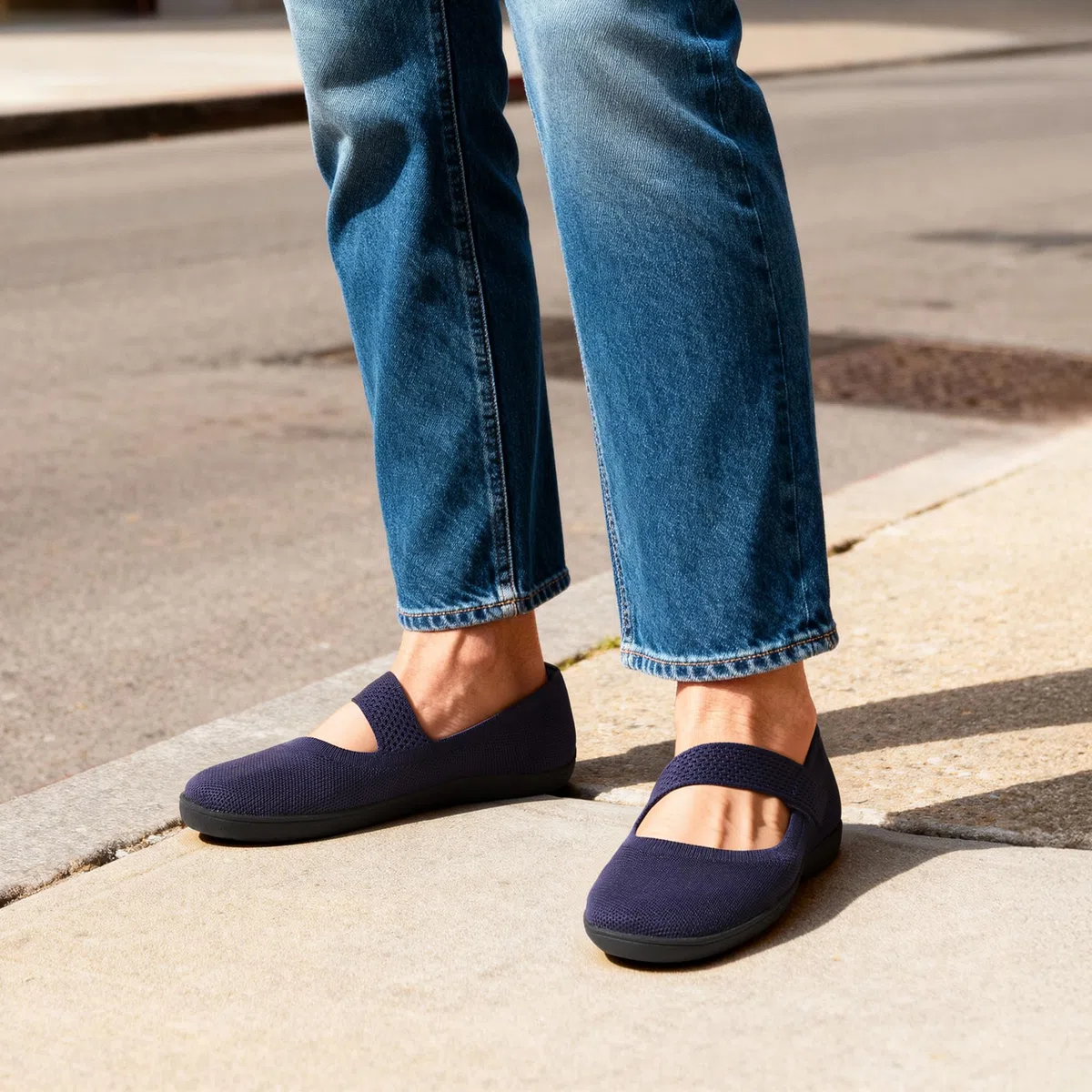 DREAM PAIRS Mary Jane da Donna – Ballerine in Maglia Effetto Barefoot, Supporto all'Arco Plantare – Scarpe Basse Casual Ufficio Lavoro Viaggi Passeggiate
