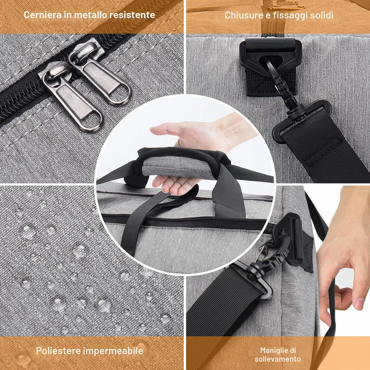 Upeelife Borsone da Viaggio, 125L Borsa da Viaggio Pieghevole Uomo Donna, Borsone Palestra Sportivo Impermeabile con Scomparto per Scarpe e Tasca Bagnata