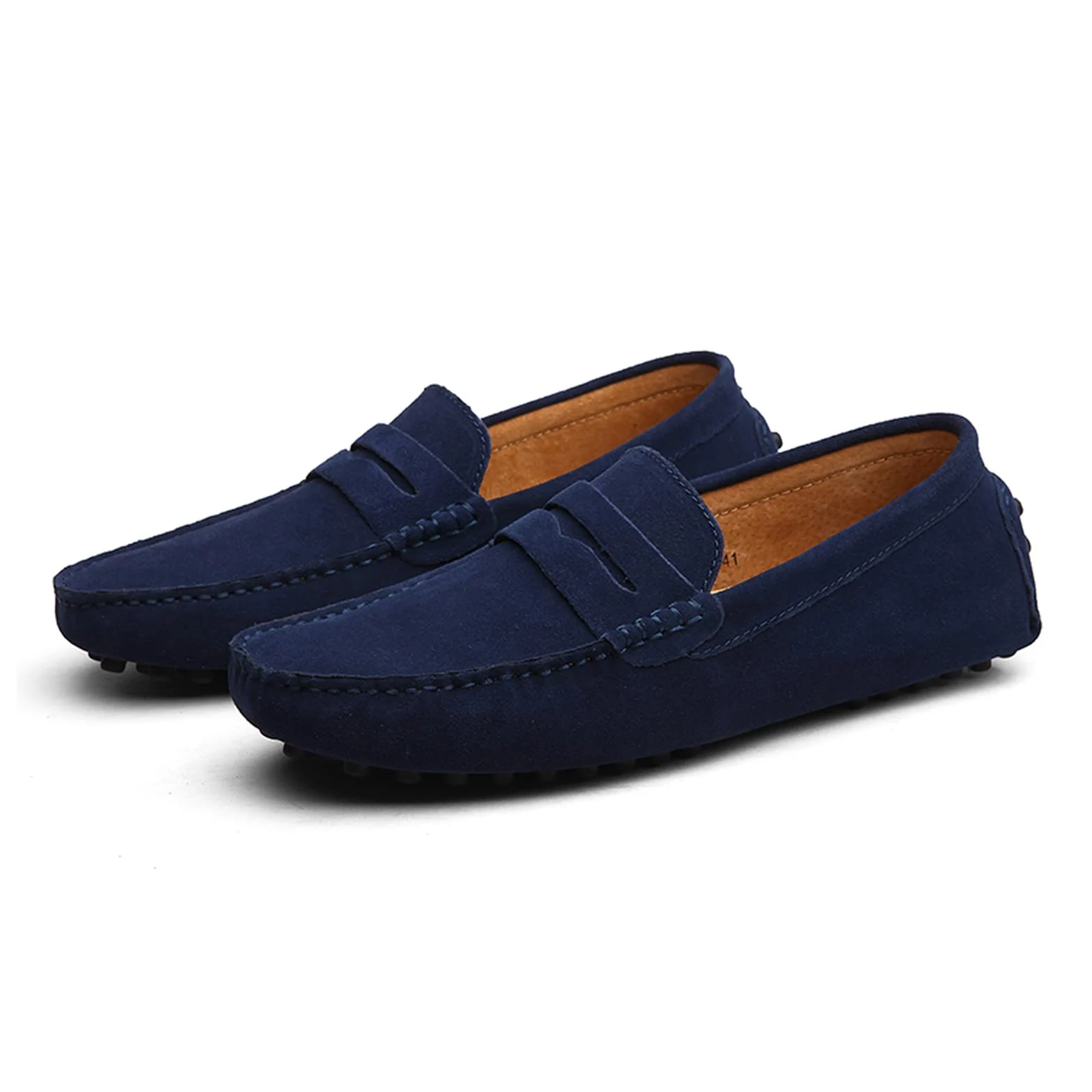LZQpearl Mocassini Penny da Uomo, Scarpe Basse da Uomo in Pelle Scamosciata, Slip on Boat Deck Casual Mocassino Pantofole per Unisex Adulti E Adolescenti