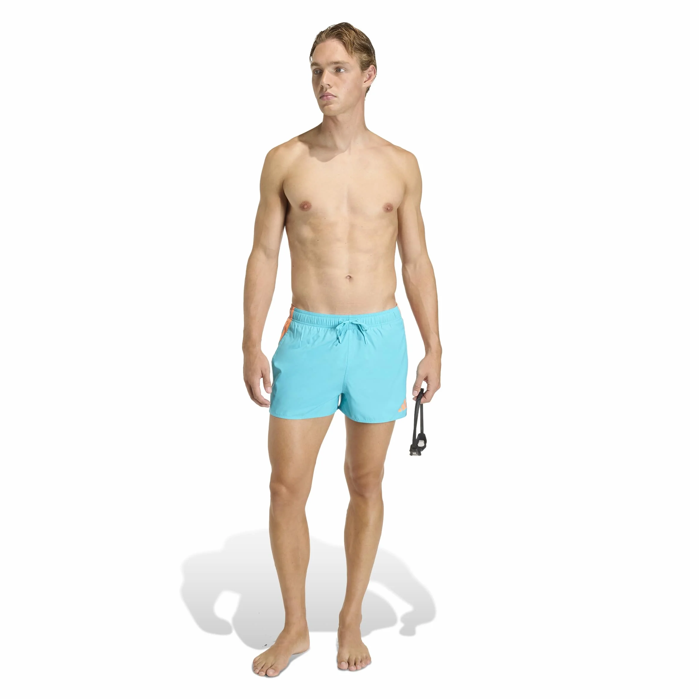 adidas Men Pantaloncini da Bagno a 3 Strisce da 3 Pollici