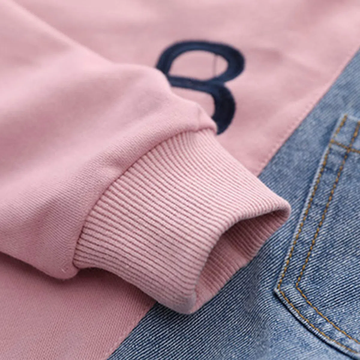 amropi 2 PCS Set Completo Ragazze Felpa + Denim Pantaloni Jogging Tuta Sportiva per 3-12 Anni