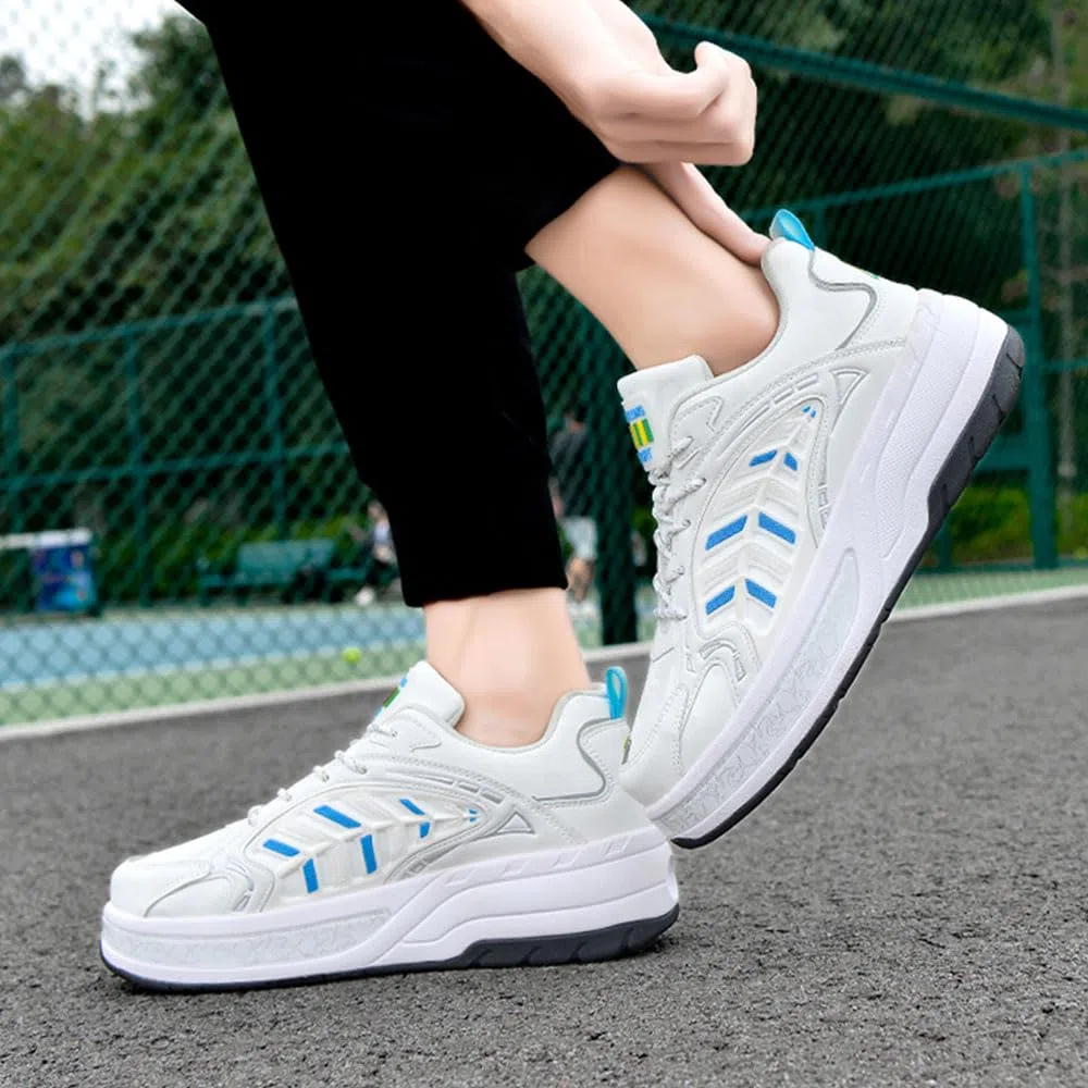 ENEN Scarpe con Rotelle Bambina, Sportive Scarpe da Skateboard, 4 Ruote Skateboard Sneakers Outdoor Multisport Scarpe da Ginnastica da Pattini per Ragazze e Ragazzi 30-42 EU