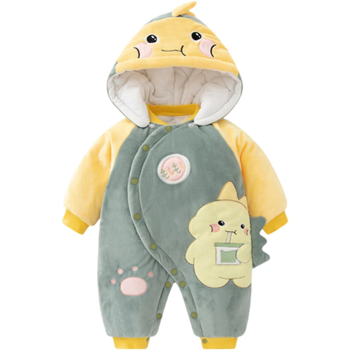 Bambino Pagliaccetto con Cappuccio Scarpe Tute da neve Cartone Animato Jumpsuit Inverno Caldo Tutine Set, Pinguino 0-3 Mesi