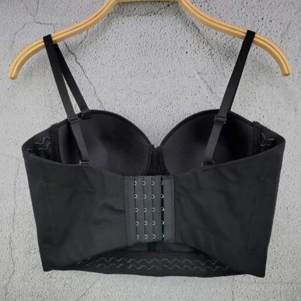 Punk Goth Push Up Bra Top Clubwear Party Catena corsetto Bustier Crop Top