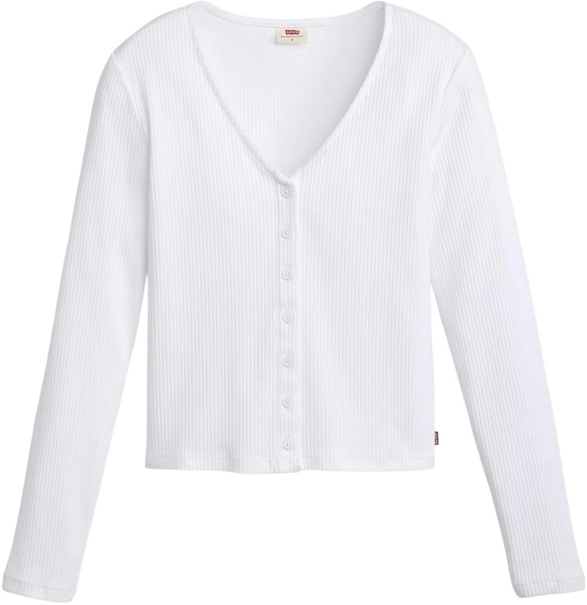 Levi's Donna Maglietta a Maniche Lunghe Muse con Scollo a V, Slim Fit