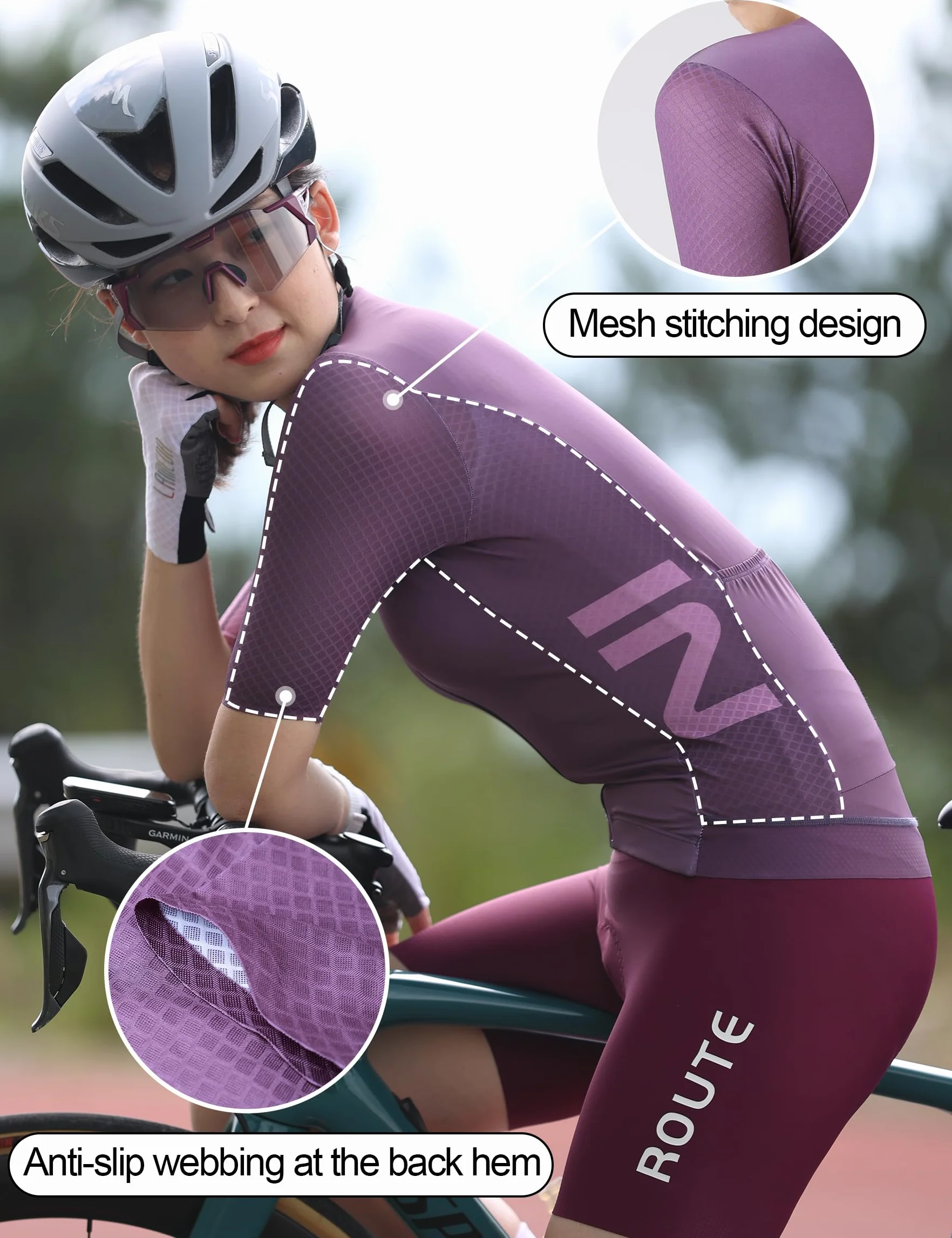 INBIKE Maglia Ciclismo Estiva Donna Maglia MTB Maniche Corte Abbigliamento MTB Traspirante Asciugatura Rapida Assorbente dal Sudore