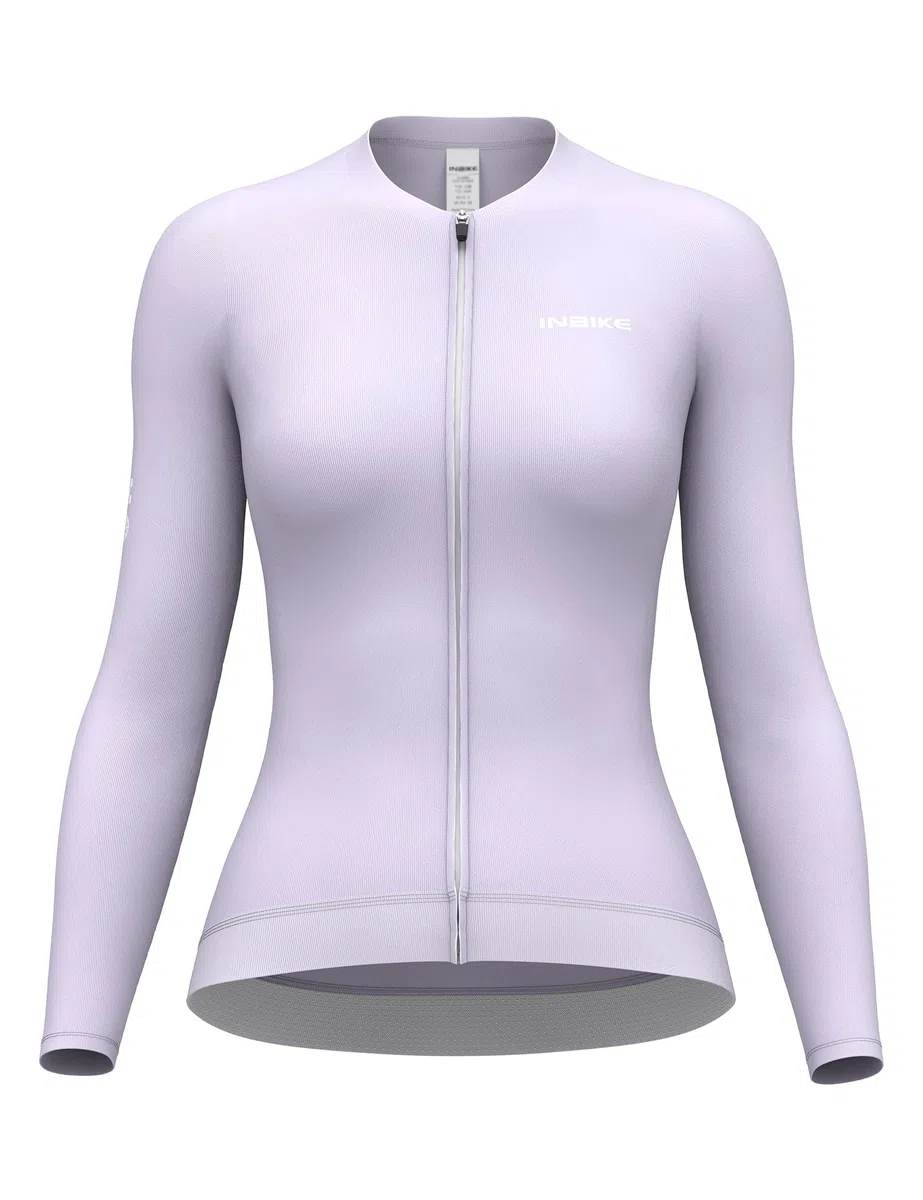 INBIKE Maglia Ciclismo Donna Maniche Lunghe Maglia MTB con 3 Tasche Maglia Bici Protezione Solare Assorbente Traspirante Asciugatura Rapida Elastico WFL880