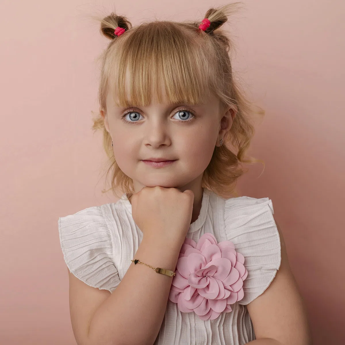 Sakrami Bracciale in Argento 925 Piastrina Incidibile per Bambini con Quadrifoglio Smaltato + Confezione Regalo Personalizzata - Braccialetto per Nascita Comunione o Battesimo