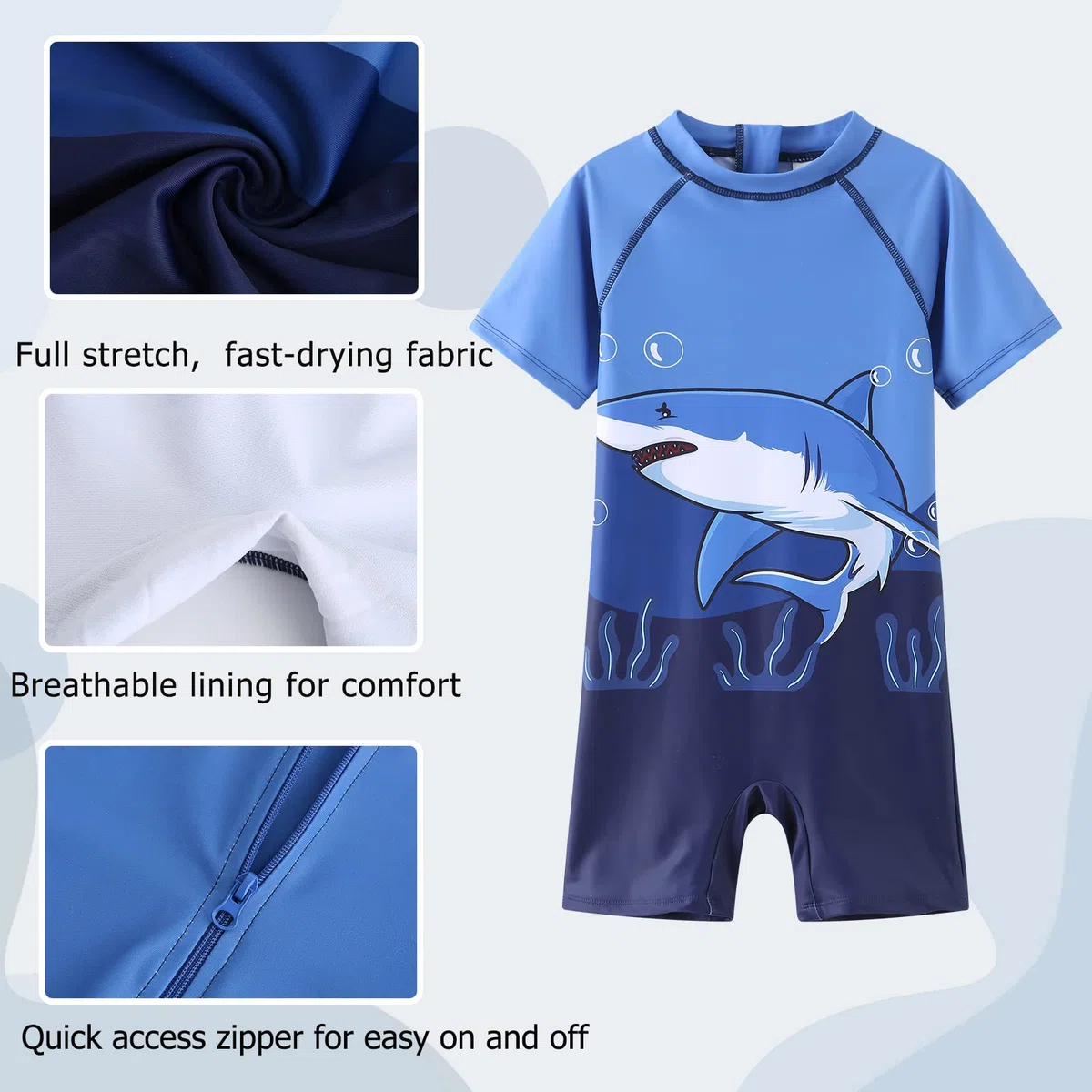 Aisyee Girls Swimsuit Kids One Piece Short Sleeve Swimwear for Girls Swimming Costume 3-16 Years