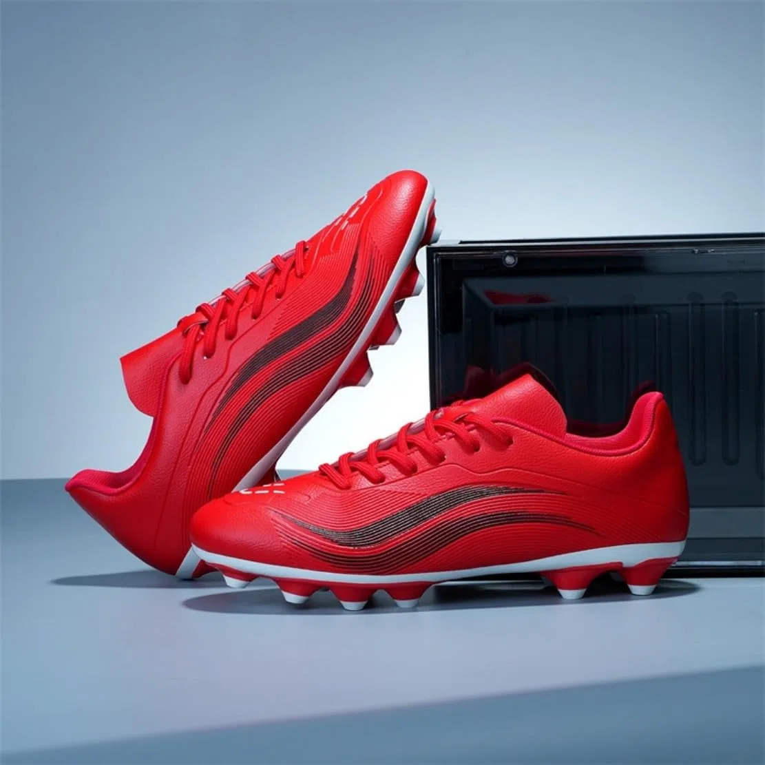 Scarpe da Calcio da Uomo con Tacchetti Scarpe Basse Calzature da Esterno per Bambini Scarpe da Calcio Professionali per Allenamento su Erba Sintetica