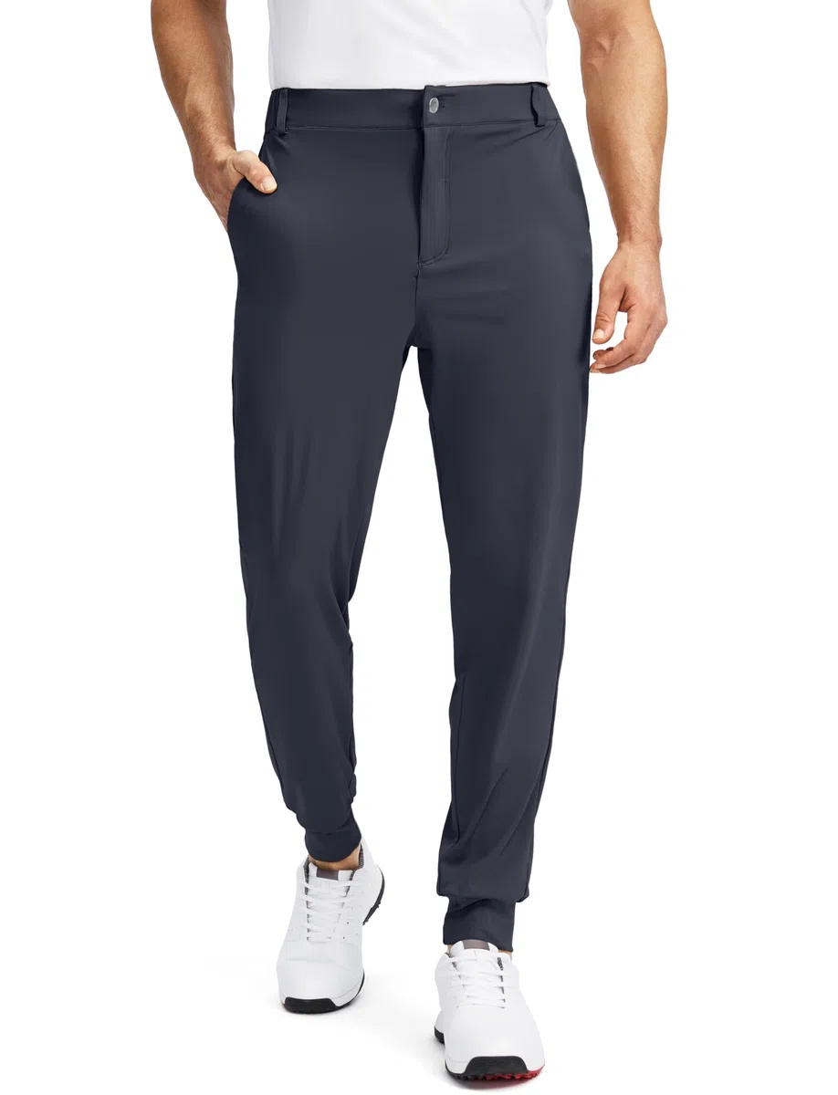 Soothfeel, Pantaloni da golf da uomo con 5 tasche, aderenti, elasticizzati, da corsa, da viaggio, da lavoro