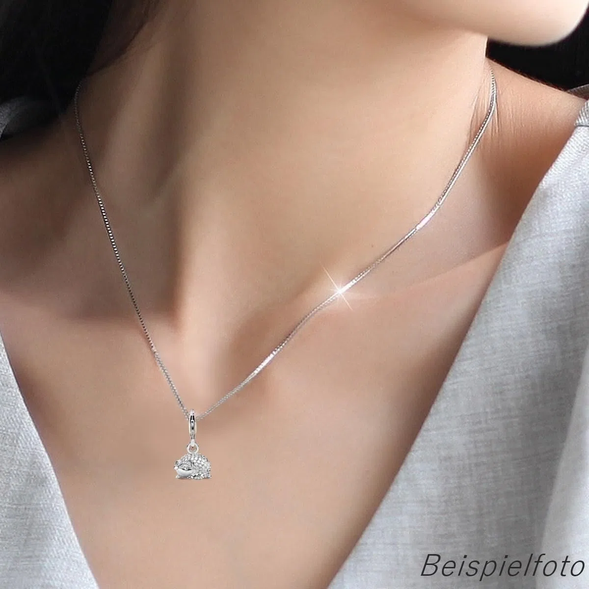 Ciondolo a forma di animale, per bracciale, in vero argento 925, per bambine e ragazze