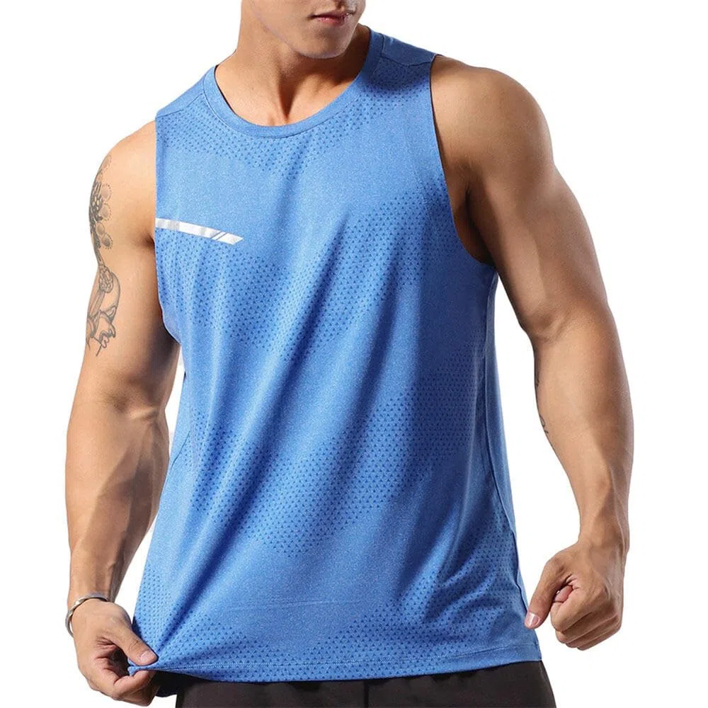 Allthemen Canotta da Uomo da 3 Pezzi Canotta Sportiva Estiva Canotta Maglietta Muscolare ad Asciugatura Rapida Canotte Senza Maniche