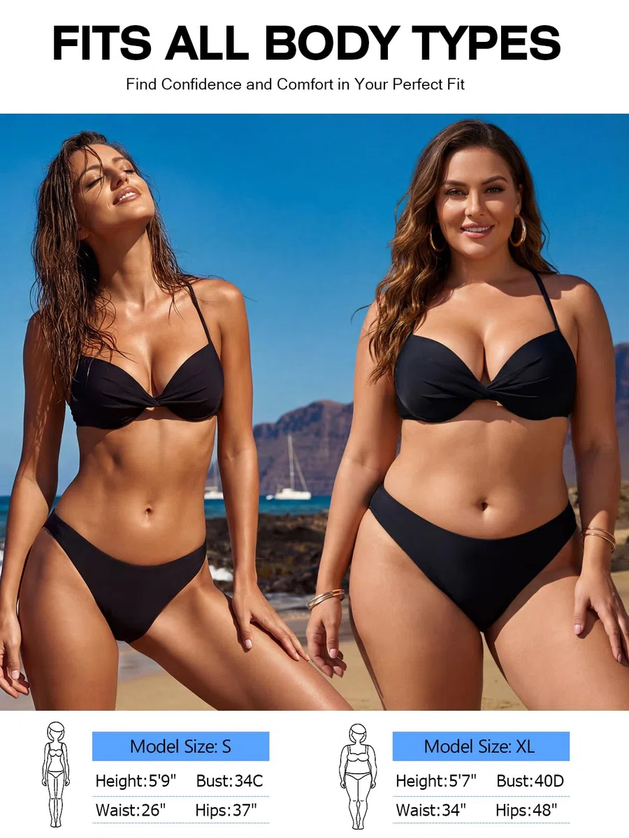 RELLECIGA Push-up Parte Superiore del Bikini Donna