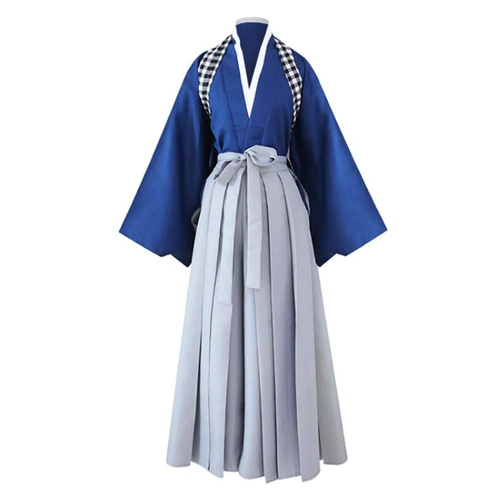 Costume da uomo Samurai Hakama Kimono Kendo Suit Aikido Judo giapponese Tradtional Arti Marziali Costume