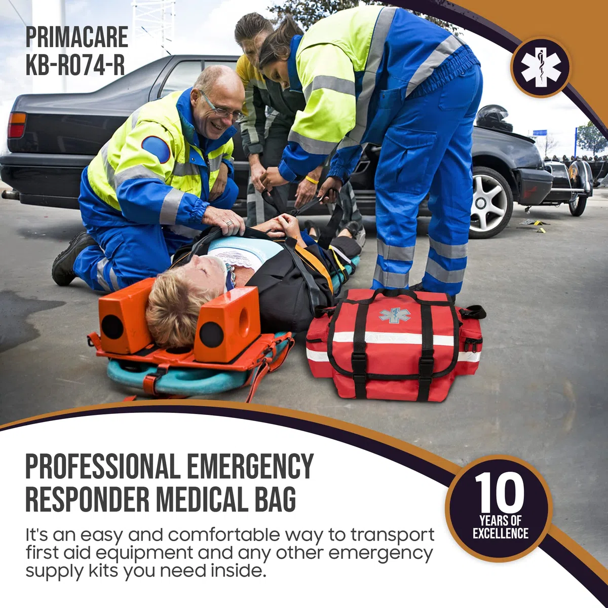 Primacare Medical Supplies KB-RO74 - Borsa per pronto soccorso, 48 x 23 x 18 cm