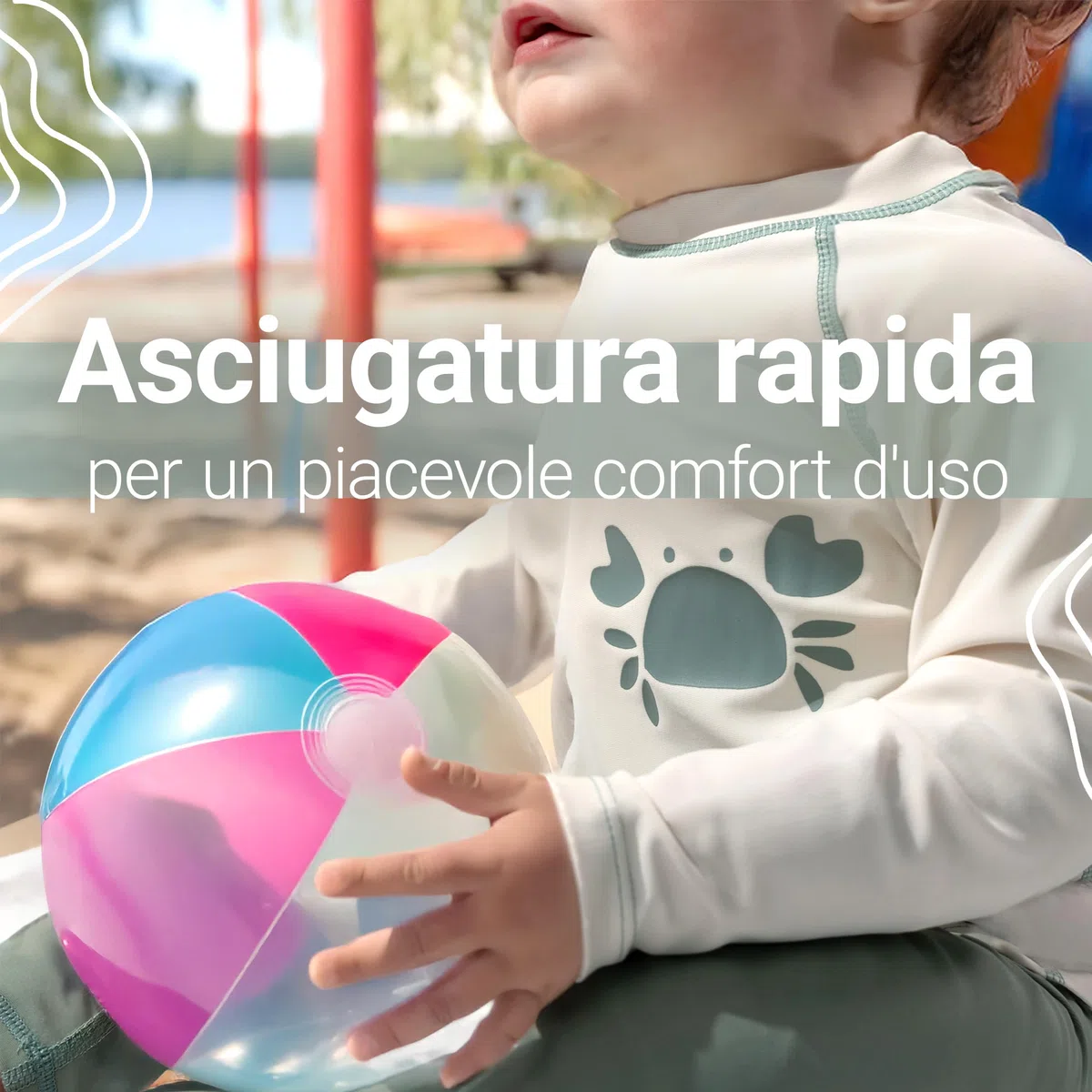 LaLoona Set Pantaloni Neonato e Maglia Mare con Protezione UV - Abbigliamento Neonato Costume Bagno con UPF 80+ - Asciugatura Rapida e Testato Oeko-Tex Standard 100