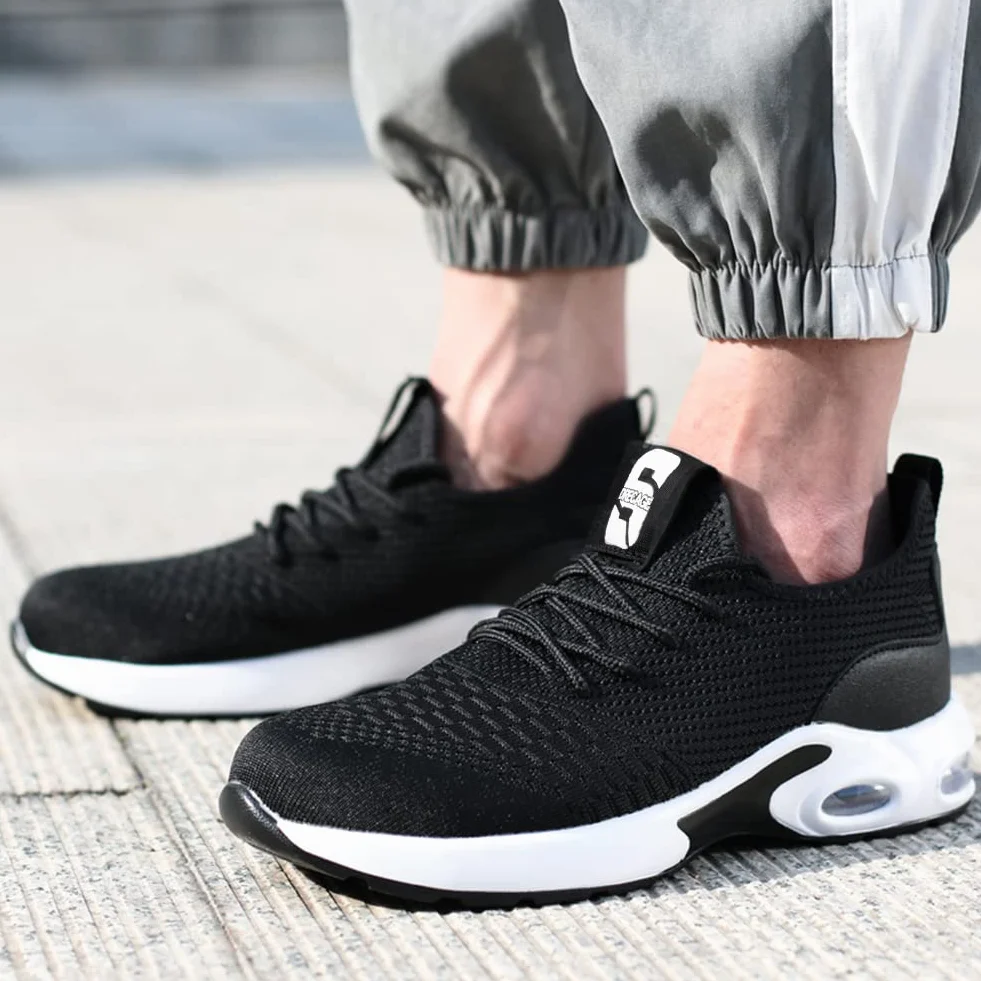 Scarpe Antinfortunistiche Uomo Donna Leggere Scarpe da Lavoro con Punta in Acciaio Traspiranti Antiscivolo Scarpe Sportive di Sicurezza