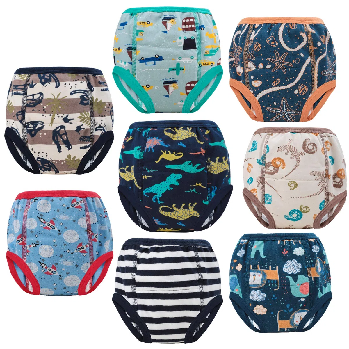 FLYISH DIRECT Mutandine Apprendimento Bambino vasino per Bambini Mutande Trainer Bambini Intima per Bambini Cotone Assorbente