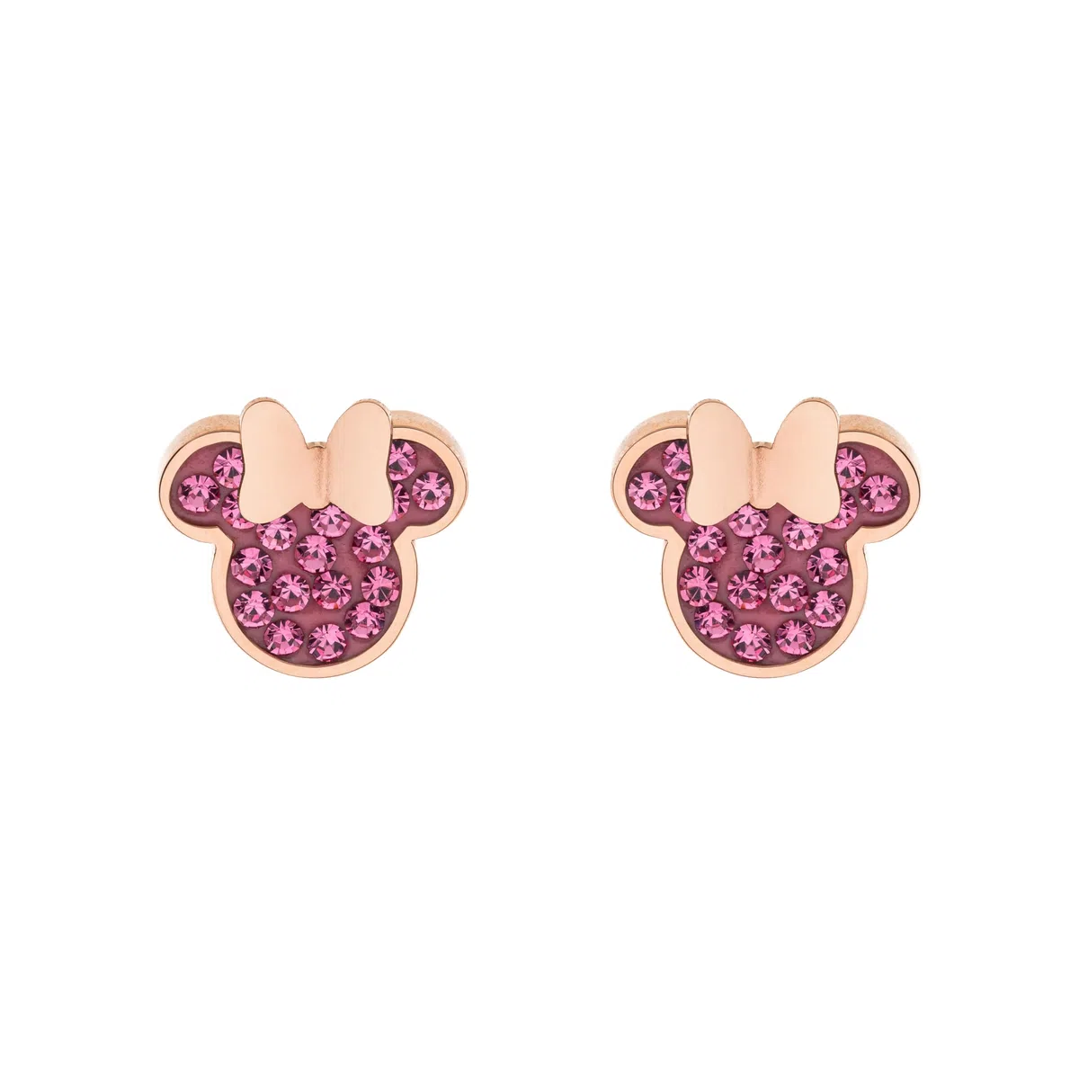 Orecchini Disney Minnie, Acciaio Inossidabile con Zirconi per Bambini e Bambine, Gioielli Disney