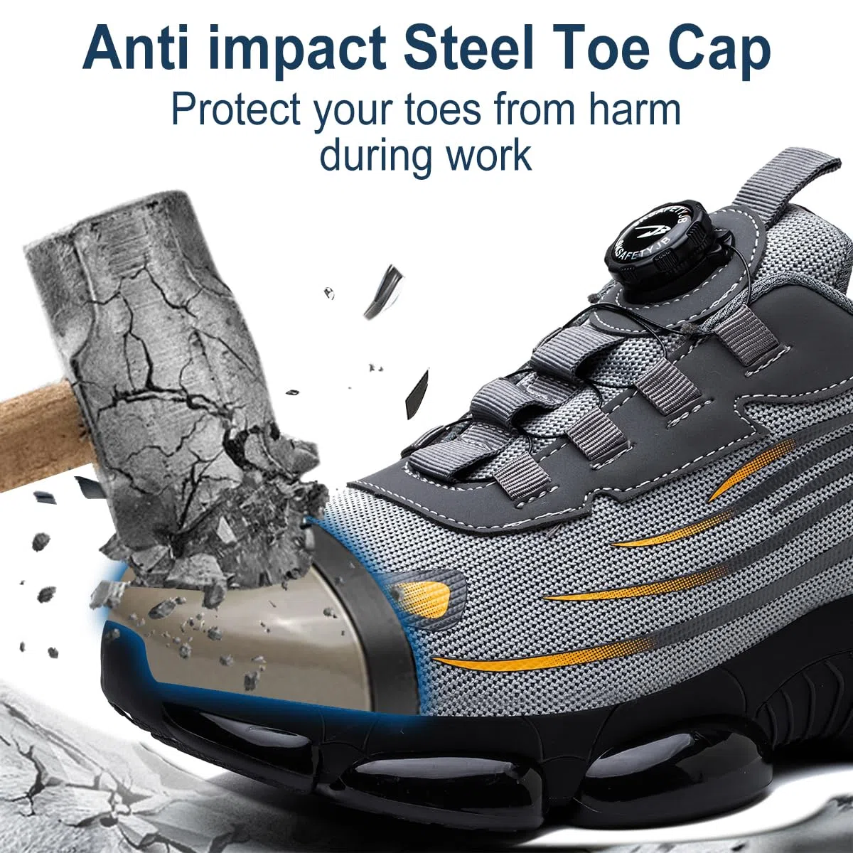 Scarpe Antinfortunistiche Uomo Donna Scarpe da Lavoro Leggere Sportive Scarpe da Cantiere con Punta in Acciaio Antiscivolo Traspiranti 38-46 EU