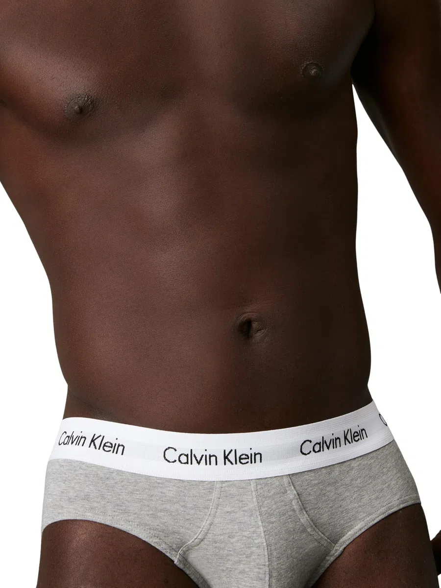 Calvin Klein Uomo Slip Hipster Confezione da 3 Intimo, Multicolore (Black/White/Grey Heather), L