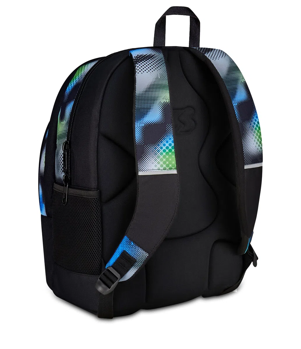 Seven Zaino Scuola Dual Write Down, Blu, Doppio Scomparto Da 31 Litri Di Capacità, Con Tasca Per PC, Tasca Per Borraccia e Tasca Con Organizer, Scuole Medie e Superiori, Per Ragazzo