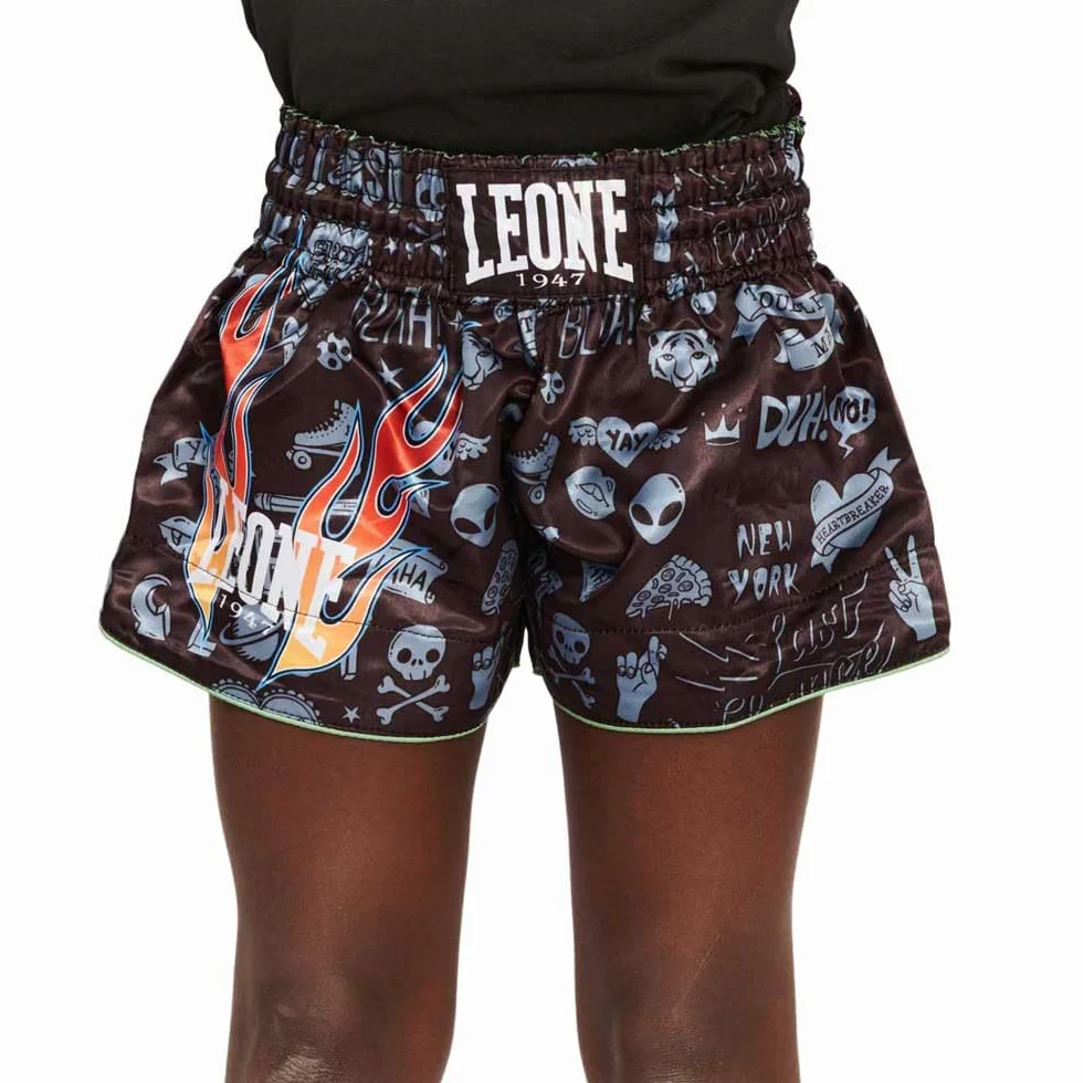 Leone 1947 - Pantaloncini Boxe, Pantaloncini Kick-Thai Jr. Unisex - Bambini e Ragazzi