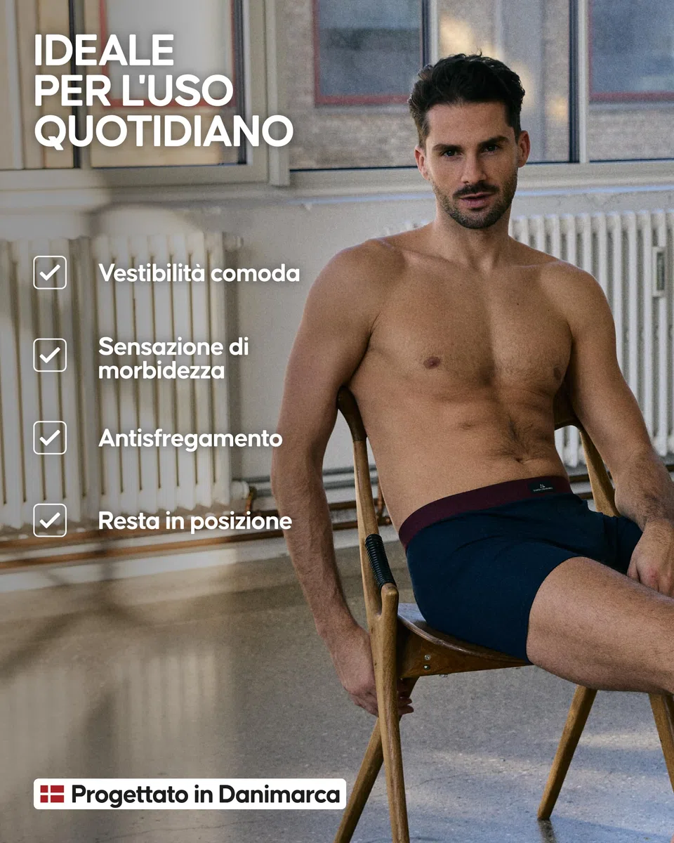Danish Endurance Boxer da Uomo in Cotone Premium, Elastico, Biancheria Intima Comoda, 3 Confezioni