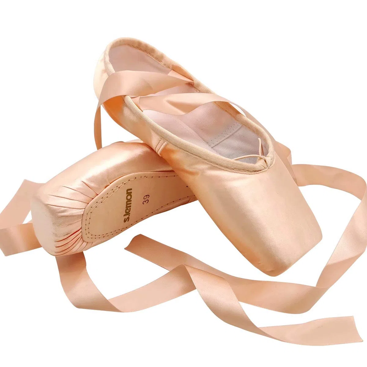 Punte di Danza Classica Scarpe Punta Danza Classica per Adulti in Nastro di Raso Rosa