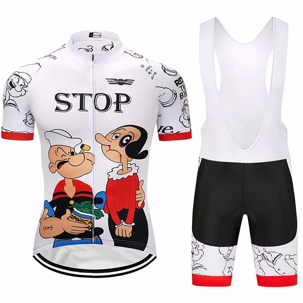 Set di maglia da ciclismo da uomo, traspirante, a maniche corte, con pantaloncini in gel 20D