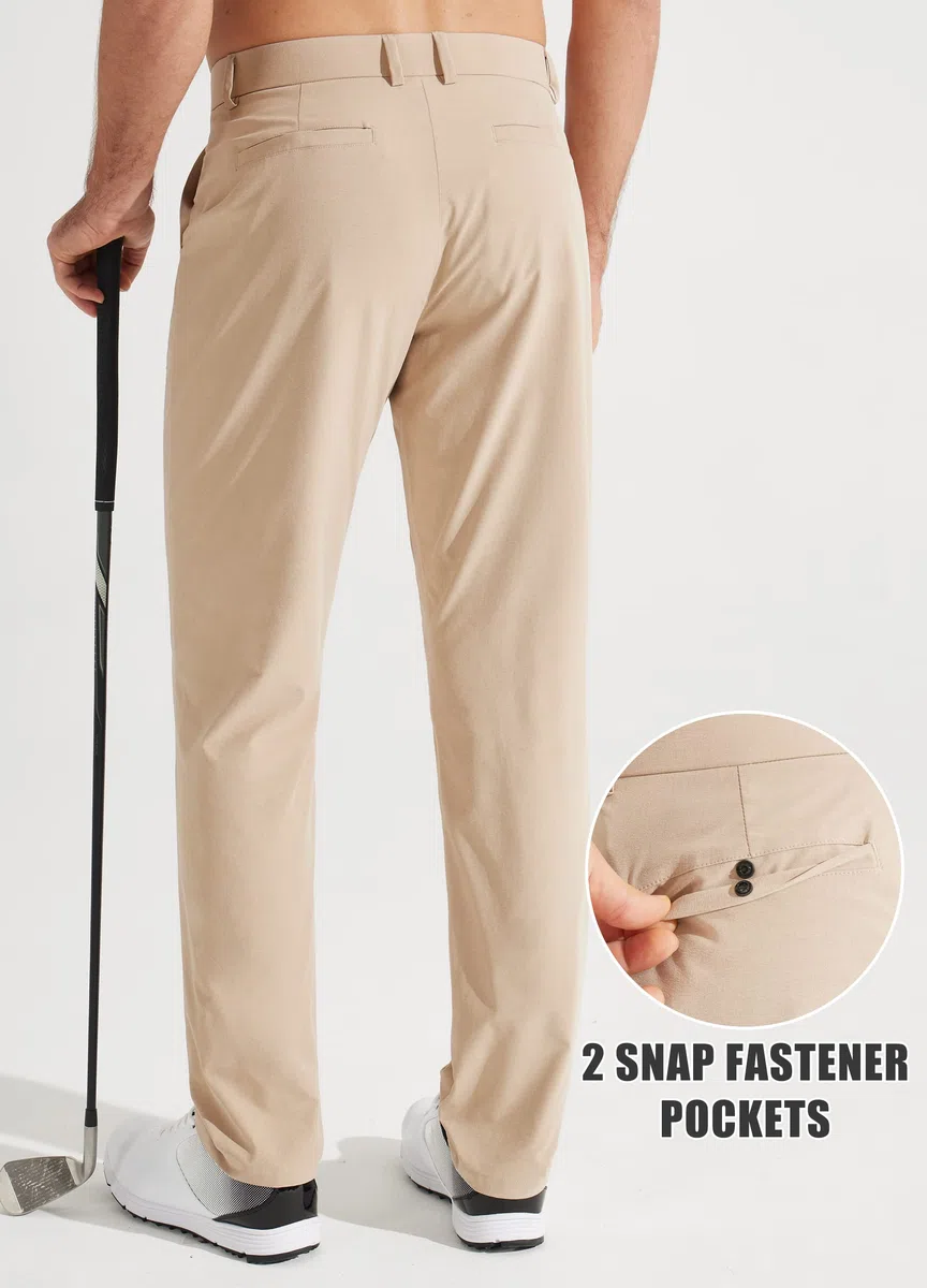 Libin Pantaloni da golf da uomo, elasticizzati, 76,2 cm/81,3 cm/86,4 cm, ad asciugatura rapida, leggeri, casual, comodi, con tasche