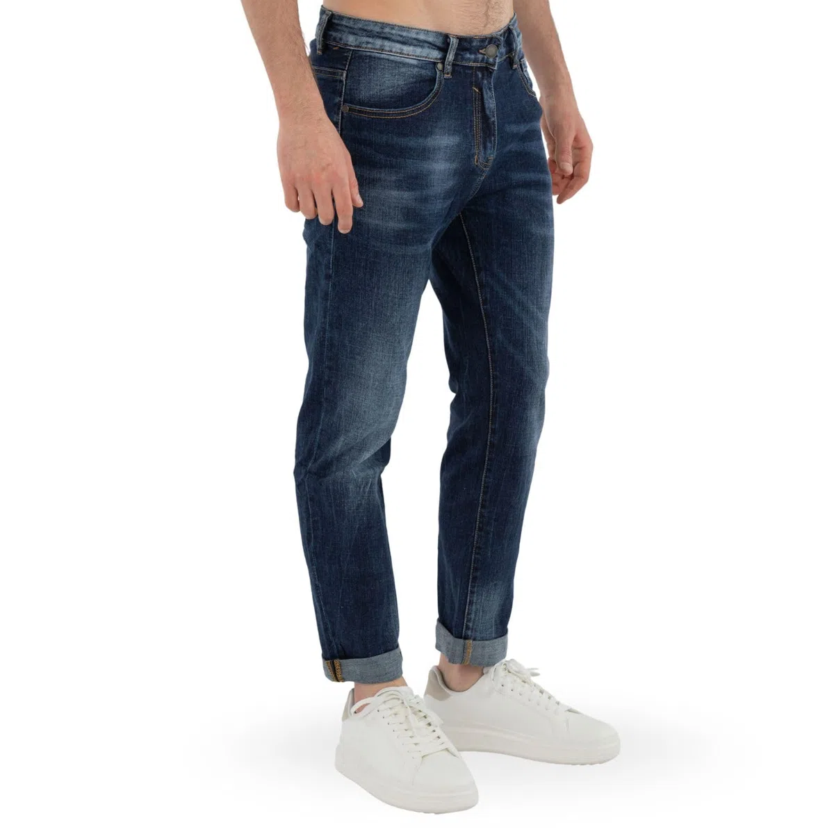 TONY BACKER - Jeans Uomo Regular Fit, Pantaloni da Lavoro e Tempo Libero, Stile Casual, Jeans da Uomo Elasticizzati, Comfort Quotidiano, Taglie 44-54 Art. L389
